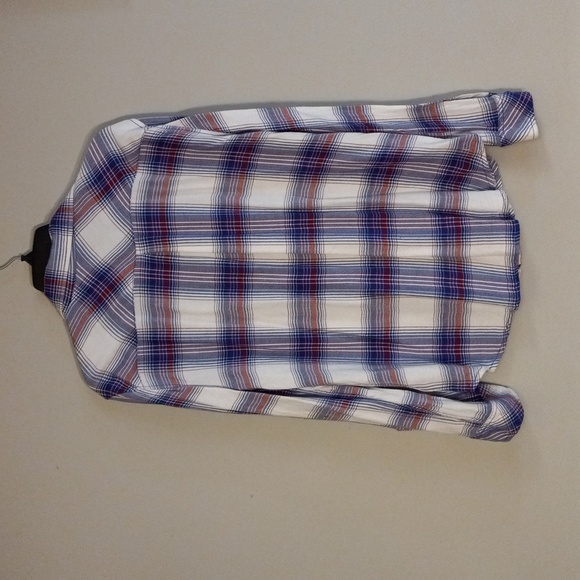 Beachlunchlounge collection Red,White,And Blue, Plaid, Button Down Flannel - Picture 3 of 10